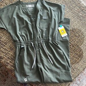 WonderWink Modern Fit Olive Jumpsuit